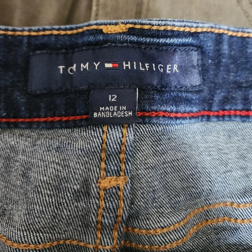 Tommy Hilfiger Jeans Women's 12 Raleigh High Rise Dark Wash Blue - Picture 8 of 12